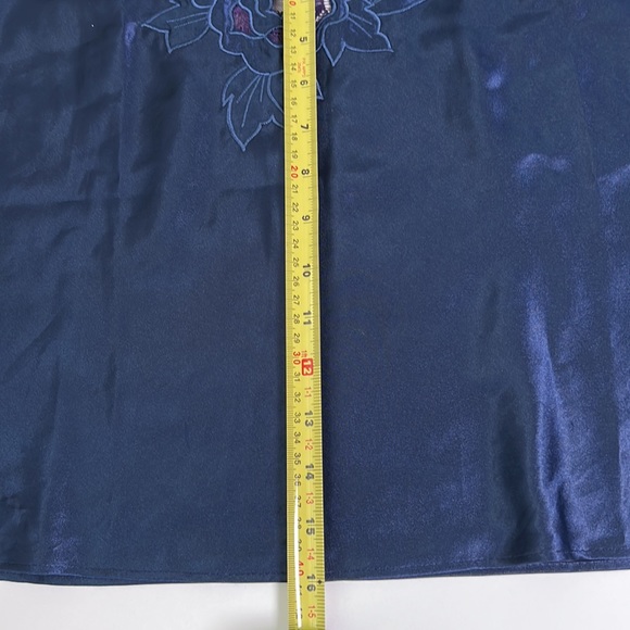 Natori Silky Lace Trim Babydoll Cami Top SzM Blue Violet Y2K Fairy New Romantic - Picture 7 of 9